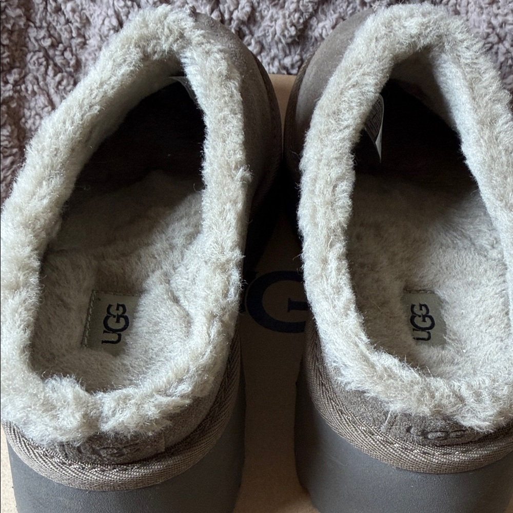 Ugg Brown Suede Shearling Lined Clogs - image 5
